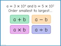 Standard form calculations – which is bigger?