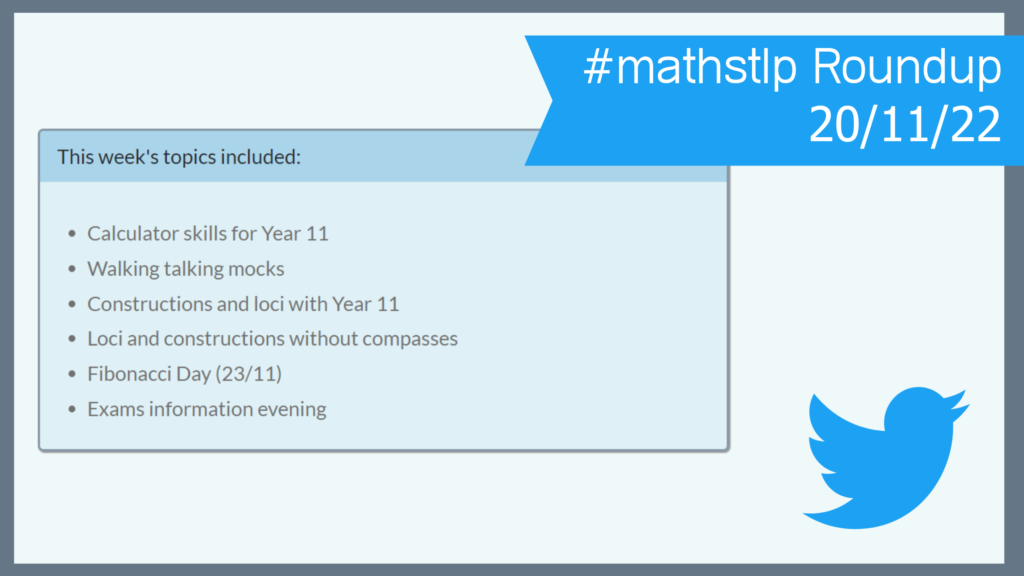 #mathstlp Round-up (20th November)
