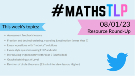 #mathsTLP Round-up (8th January)